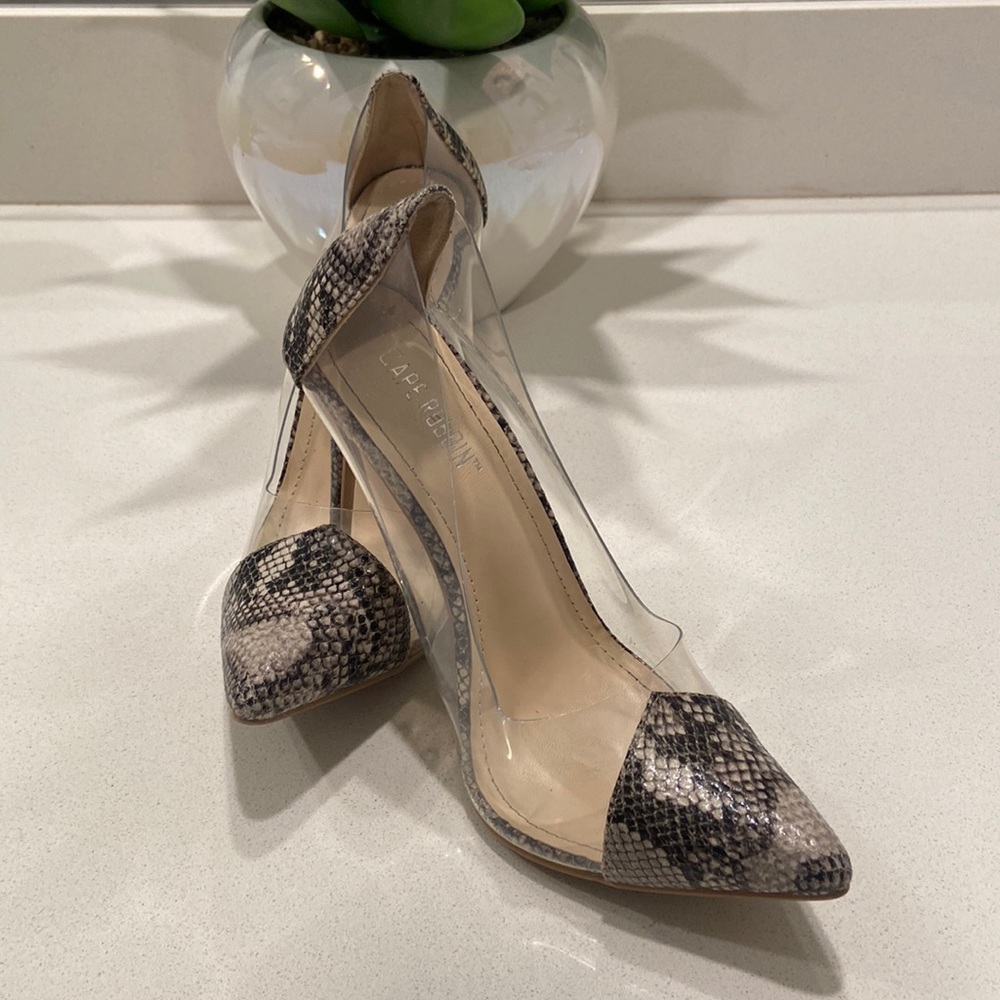 Cape Robin snake print heels